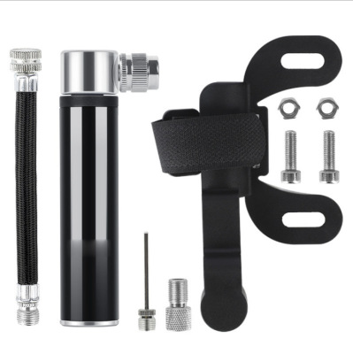 H10 Manual Mini Portable Bicycle Aluminum Alloy Pump Bicycle Pump Short Basketball Football Charging Cylinder