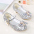 Autumn 2020 New Girls Small High Heel Shoes Sequin Shoes Surface Bow Decoration Children's Dance Shoes