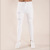 2020 Foreign Trade New Men White SlimFit Skinny Pants European Station Hole Paint with Drawstring Jeans Men