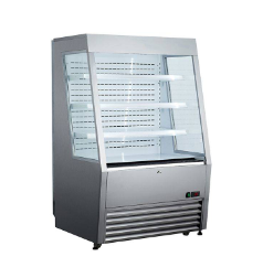 390l commercial open refrigerated display cabinet wind screen counter convenience store food preservation air-cooled vertical display cabinet