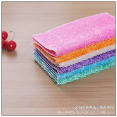 3027 Bamboo Fiber Dish Towel Dish Cloth Rag Scouring Pad Wandering Peddler Stall New Product Two Yuan Shop
