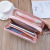 New Double Zipper Wallet Women Long Clutch Korean Stitching Contrast Mass Double Wallet Mobile Phone Bag