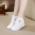 Popular Autumn New round Head HighTop Shoes Flat Bottom Side Zipper Elevator Casual Sports Letter CottonPadded Shoes