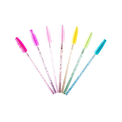 Disposable Crystal Rod Eyelash Brush Nylon Faucet Solid Portable Eyelash Curler Makeup Brush Amazon Foreign Trade