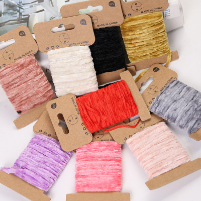Factory Direct Sales 3mm Color Plush Cord Creative DIY Decorative Rope Clothing Shoes and Hats Decorative Accessories