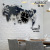 Nordic Modern Simple Creative World Map Wall Clock Living Room Luminous Decorative Clock Acrylic 3D Wall Clock