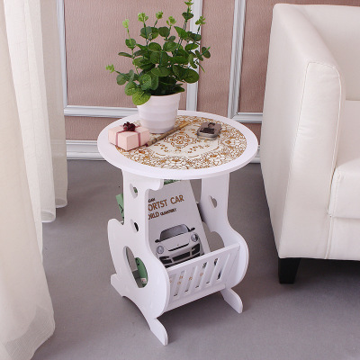  European-Style Coffee Table Bedroom Balcony Occasional Table Tea Table Pastoral Living Room Small round Table Creative