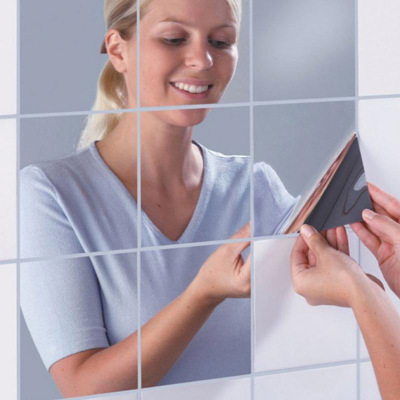 DIY Mirror Wall Sticker SelfAdhesive Pet Full Body Soft Mirror Bathroom Waterproof Sticker 15 15cm More Sizes Choice