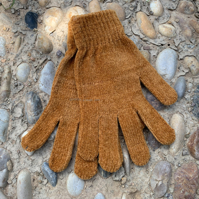 Solid Acrylic Chenille Magic  Mitten Gloves