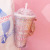 Girlwill Graffiti XINGX Double Plastic Straw Cup Girl Heart Ins Style Cute Internet Celebrity Water Cup Adult