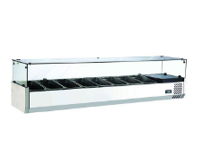 stainless steel ice storage cabinet refrigerated salad fruit and vegetable preservation halogen commercial salad display cabinet commercial refrigerated display