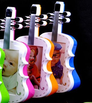 Creative Cartoon Multifunctional Guitar Photo Frame Violin Money Box 5-Inch Kindergarten Gifts Photo Frame Coin Bank