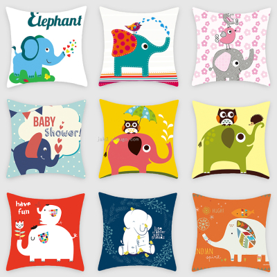 Cross-Border Amazon Animal Series Pillowcase Pillow Cover Cute Cartoon Digital Printing Linen Pillowcase Cushion