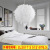 Bedroom Decoration Exhibition Hall Personalized Stylish and Simple White Pink Rose Feather Ball Lighting Chandelier