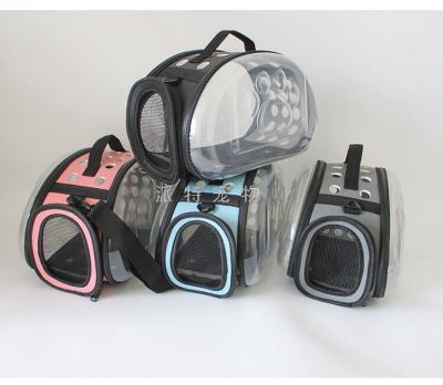 Factory Direct Sales Pet Bag Portable Clear Cat and Dog Backpack Foldable Breathable Portable Cat and Dog Bag
