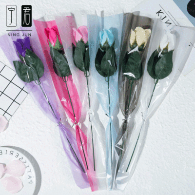 Factory Direct Sales Quality Gifts for Girlfriend Single Rose Two-Layer Soap Flower Promotion Promotional Gifts Wholesale