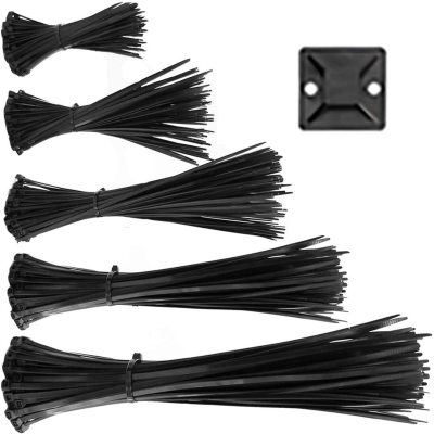 Cable Zipper Self-Locking Nylon Cable Zipper 4/6/8/10/12 Inch UV-Proof Garage Workshop Black