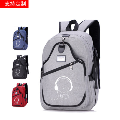 Factory Wholesale Luminous Backpack High Quality Primary and Secondary School Students 15.6-Inch Computer Bag USB Bag for Charging One Product Dropshipping