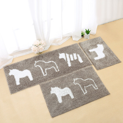 Factory Nordic Home Floor Mat Wholesale Microfiber Tufted Carpet Bathroom Non-Slip Absorbent Door Mat Cross-Border