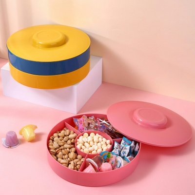 G13-2032 New Single Layer Dried Fruit Tray Creative Style Home Festival Cute Candy Box Snack and Fruit Plate
