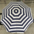 100-Inch Beach Umbrella 40-Inch Beach Umbrella Blue and White Striped Pattern