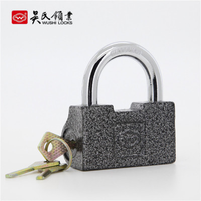 B- Type Black Iron Straight Open Anti-Theft Anti-Pry Horizontal Padlock Anti-Shear Chassis Lock Door Lock Padlock