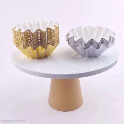 Cake Cup Cake Paper High Temperature Resistant Paper Cup Coated Cup Cake Paper Cups Gold and Silver Cake Paper Cups