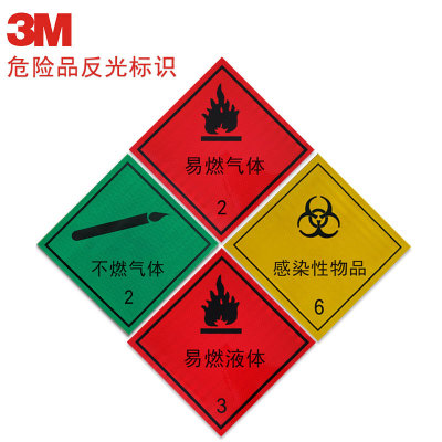 Zhengpin 3M Dangerous Goods Vehicle Logo Flammable Liquid Tanker Logo Anti-Glare Screen Protector Warning Sign Adhesive Sticker