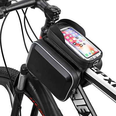 200923eva Hard Case Bicycle Tube Bag Mobile Phone Touch Screen Saddle Bag Front Bag Double Edge Bag Bicycle Cross Bag