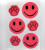 Factory Direct Pin 5cm Smiley Face Reflective Patch Creative Cartoon Luminous Sticker Night Riding Safety Luminous Patch