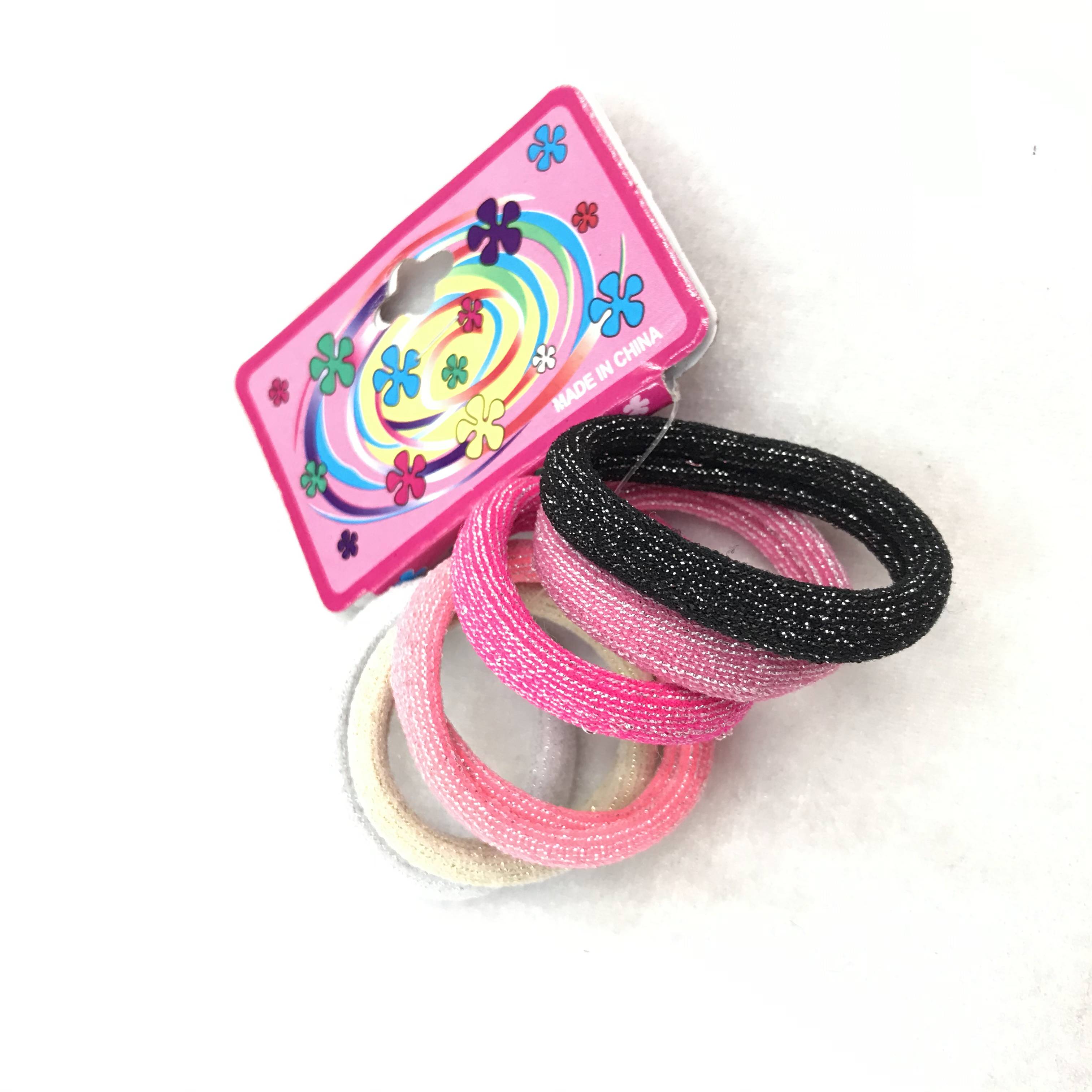 厂家直销尼龙高弹力银丝皮筋毛巾圈
