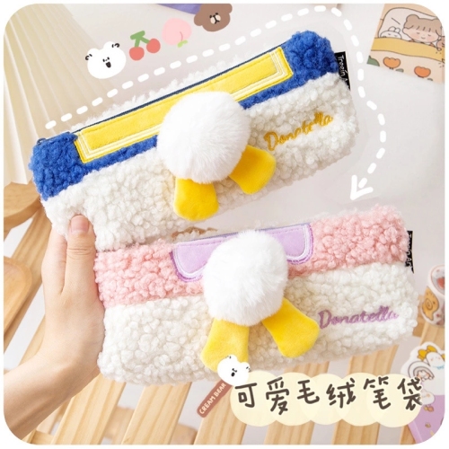 presale new product plush pencil bag female ins japanese primary school student cute simple stationery case large capacity pencil case ht