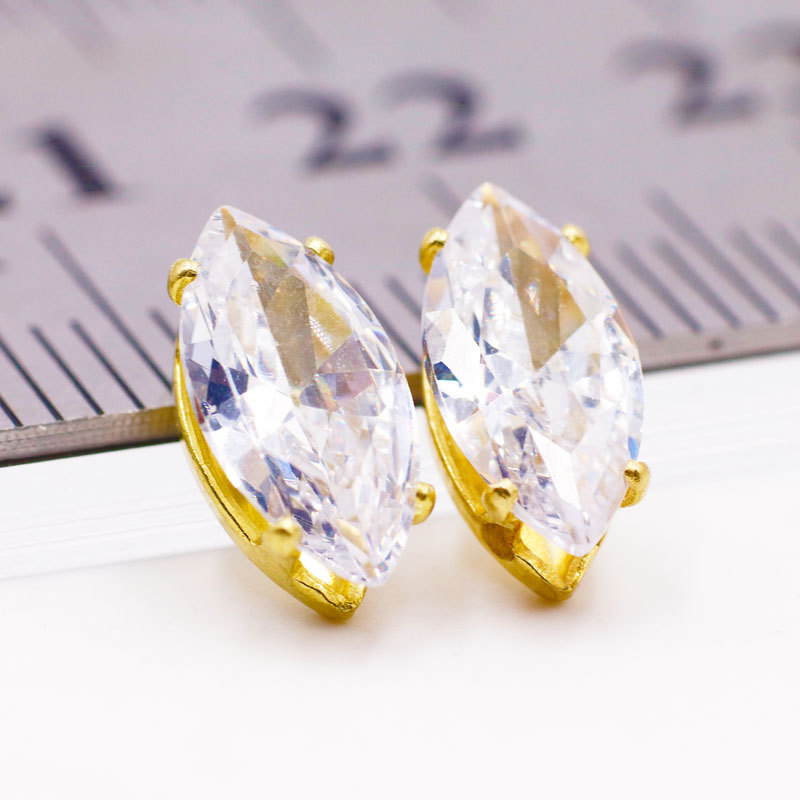 【实力工厂】3*6mm马眼锆石单爪 镶钻手工爪钻饰品衣帽鞋包配件女