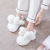 2020 New Autumn and Winter Cute Isn Style Three-Dimensional Bow Cotton Slippers Warm Comfortable Thickened Non-Slip Rubber Sole