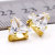 [104185 Stalls] 8 * 8mm Triangle Zircon Single Claw Inlaid Colored Gems Handmade Rhinestones Copper Jewelry Coat and Cap Accessories