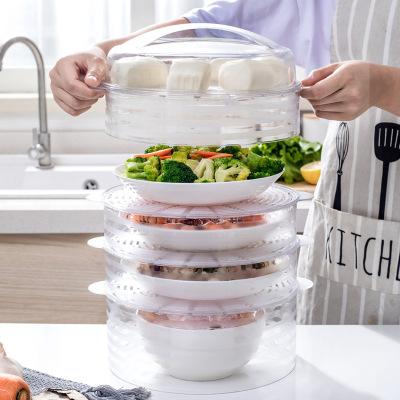 Cover Leftovers Dish Can Be Stacked Creative Transparent Cover Storage Box Food Plate for Washing Dishes Insulation Cover Rice