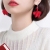 Red Petal Eardrops Fashion Retro Style Ear Hook Japanese and Korean New Cool Trendy Ginkgo Leaf-Shaped Flowers Earrings