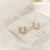 Rhinestone Pearl South Korea Elegant Internet Influencer Cold Style Small Circle Ear Studs New Tide Simple Earrings