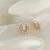 Rhinestone Pearl South Korea Elegant Internet Influencer Cold Style Small Circle Ear Studs New Tide Simple Earrings