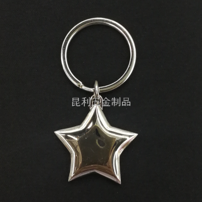 Alloy Five-Pointed Star Keychain Five-Pointed Star Mini Keychain Advertising Gifts Promotional Gifts Fashion Hanging Buckle