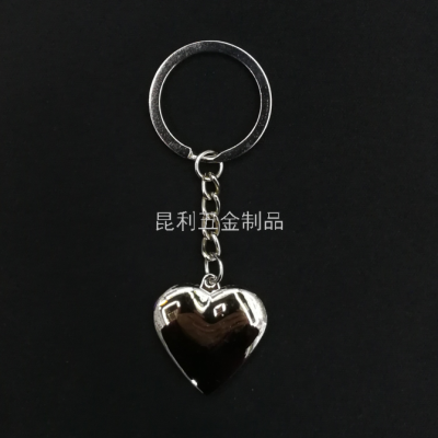 Alloy Heart-Shaped Keychain Peach Heart Mini Keychain Advertising Gifts Promotional Gifts Fashion Hanging Buckle