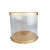 Round Golden Paper Cover Food Grade Pet Transparent Edge Birthday Cake Box Manufacturers Custom Gift Box