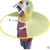 UFO Umbrella Hat Korean Style Fashion Popular Children's Boneless Creative Raincoat Umbrella