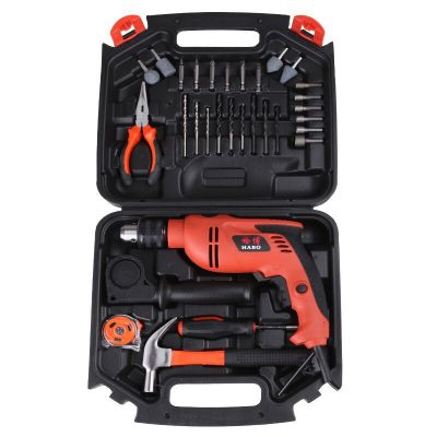28-Piece Impact Electric Drill Household Electric Tool Kit Multi-Functional Hardware Gift Combination Set Toolbox