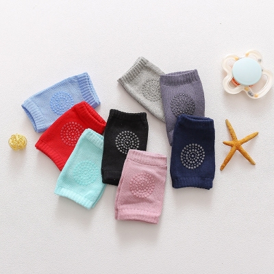 Korean Summer Baby Knee Pad Pure Cotton Baby Terry Non-Slip Crawling Knee Pad Lovely Dispensing Socks Wholesale