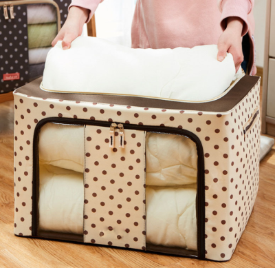 Steel Rack Cotton and Linen Storage Box Oxford Cloth Storage Box Quilt Storage Box Folding Wardrobe Fabric Extra Large Storage Bag