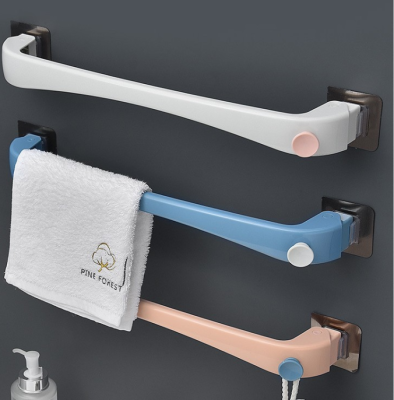 Bathroom Towel Rack Rotating Storage Rack Punch-Free Bathroom Towel Rack Towel Bar Rag Rack Suction Cup