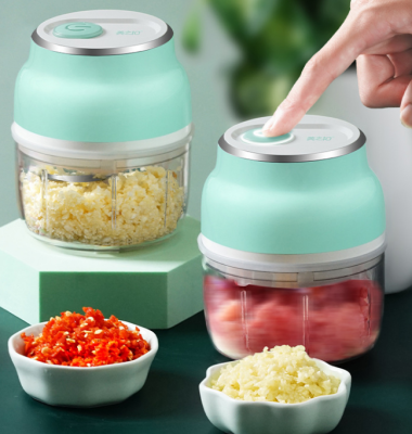 Household Vegetable Cutter Meshed Garlic Device Electric Mashed Garlic Machine Garlic Grinder Baby Mini Cooking Machine Food Supplement Machine