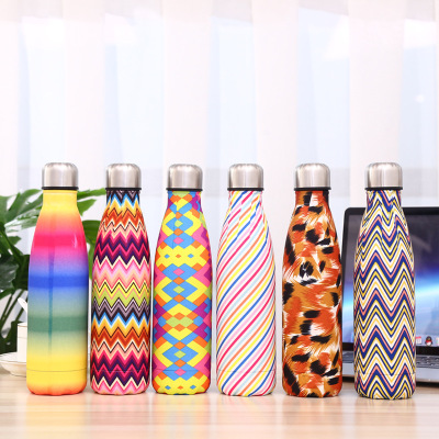 Stainless Steel Thermos Cup Sports Bottle Vacuum Thermos Multi-Color Outdoor Sports Cola Water Bottle Customizable Logo