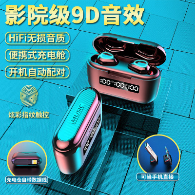 Cross-Border Hot G40 New 5.0 Bluetooth Headset Call Sports Belt Sanzhen Digital Display Charging Warehouse